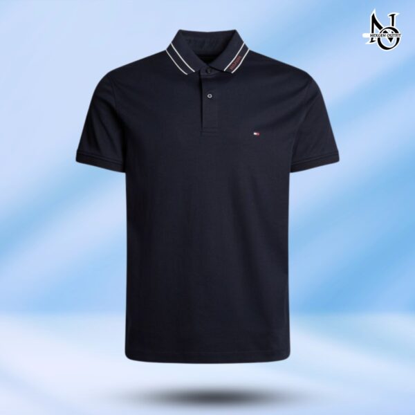 remium Double PK Cotton Polo - Black